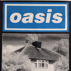 Póster vintage raro de Oasis de 1994 "Live Forever"