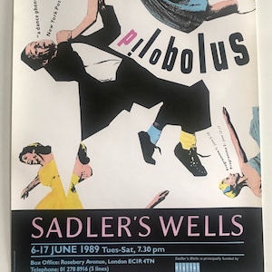 Cartel original de danza Pilobolus de 1989.