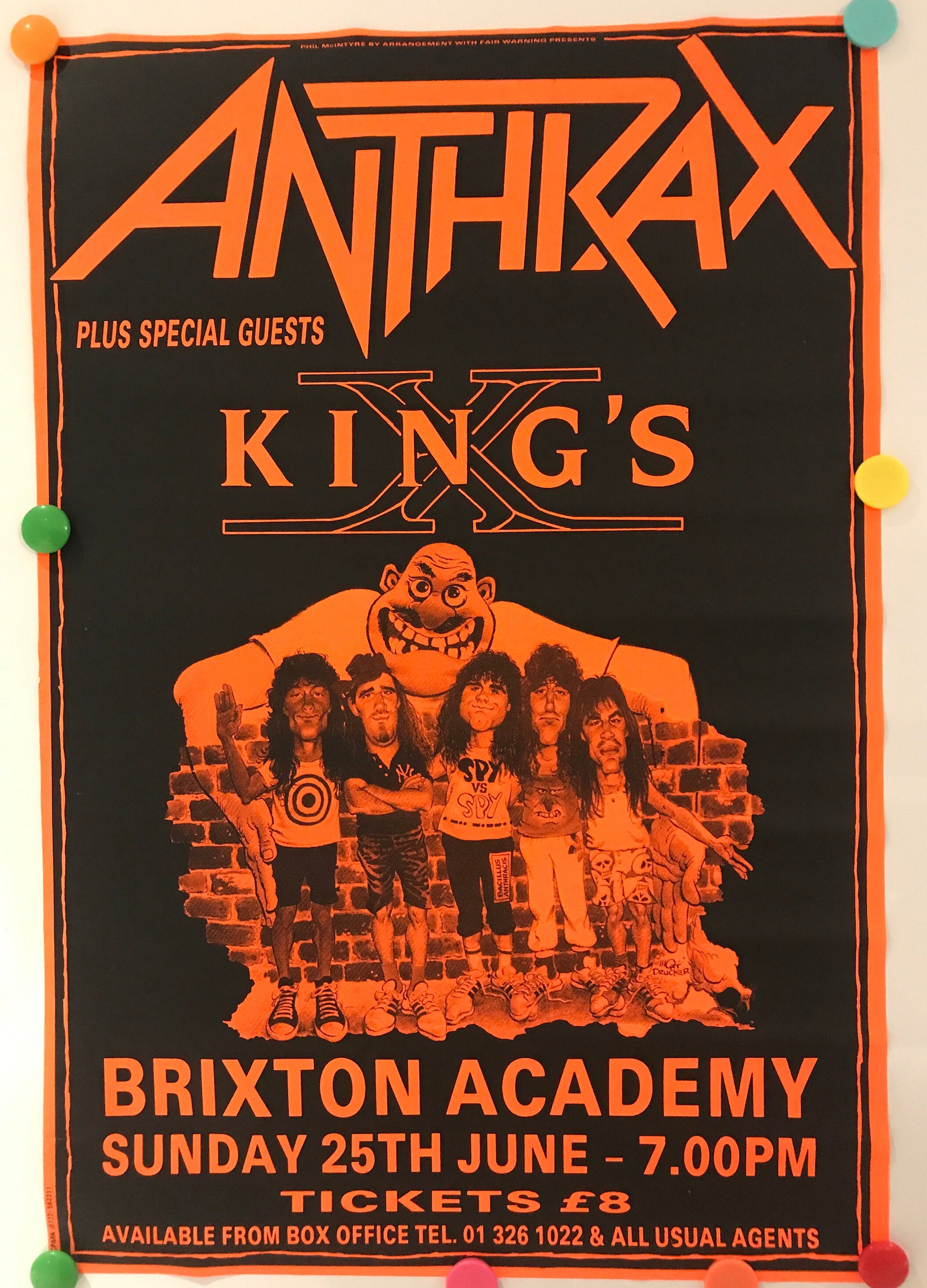 Original 1989 Anthrax Poster - Etsy