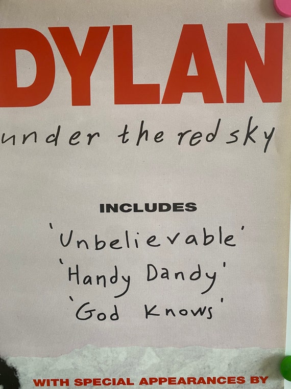 Original 1990 Bob Dylan Poster - Etsy
