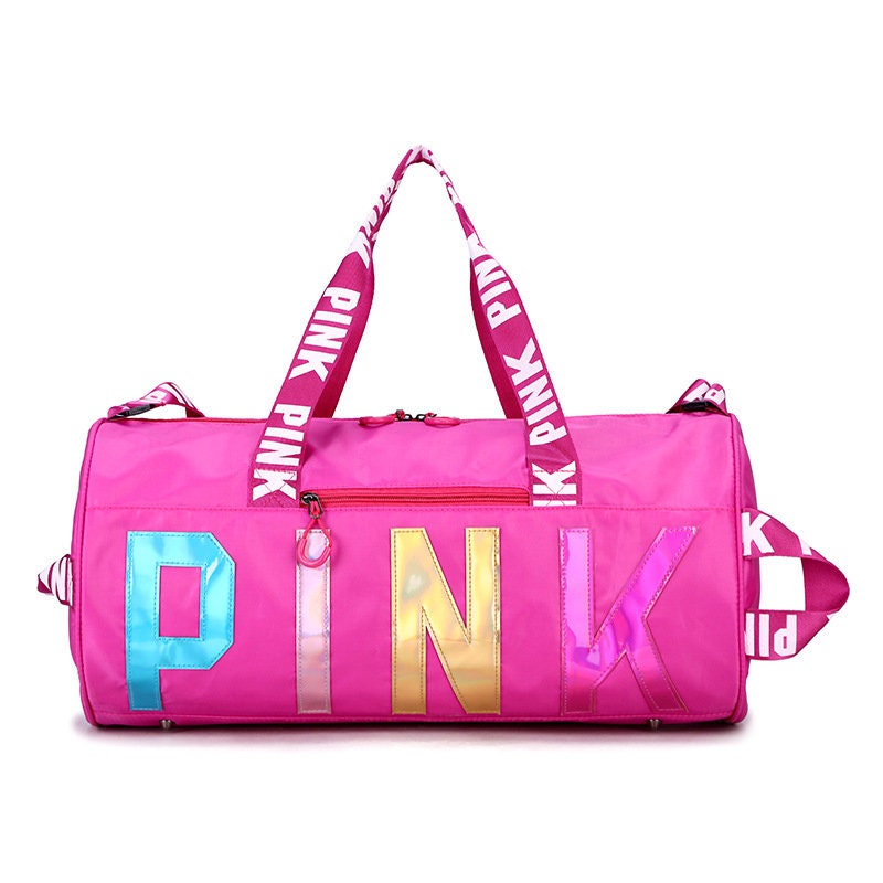 pink pink duffle bag