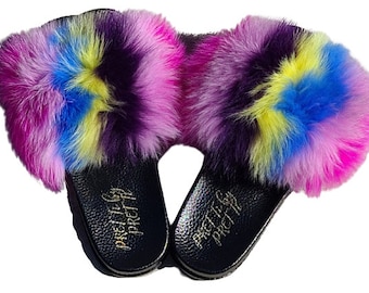 women shoes / mink FUR slides / slippers / fast shipping / wedding gifts/ showers/ gifts for her