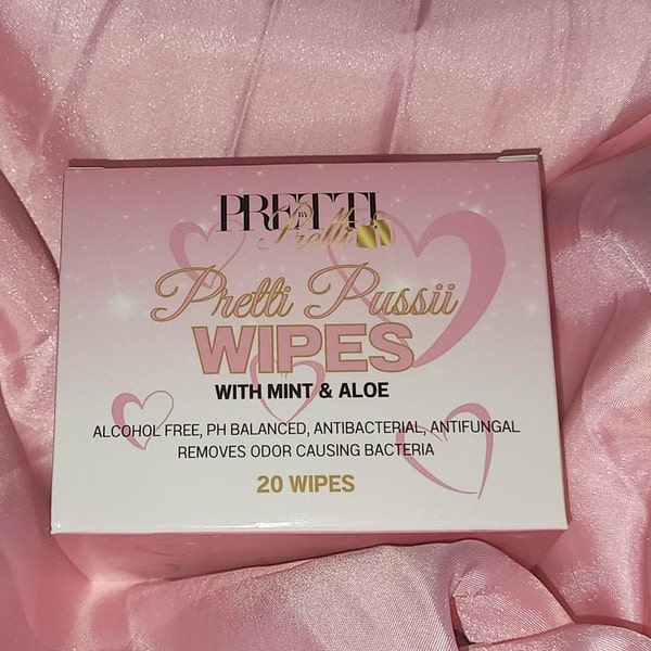 Pretti Pussi Wipes/ Feminine Wipe ( individually wrapped)  2 scents available