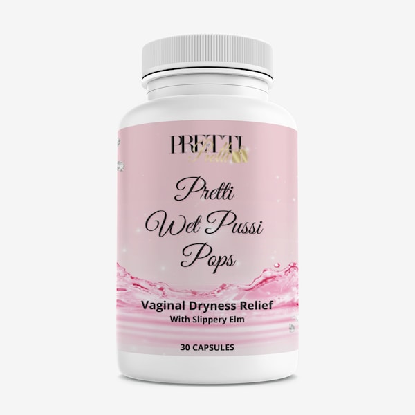 Pretti Wet P Pops, vaginal dryness, slippery elm, moisture, dry vagina, make it wet, fast shipping