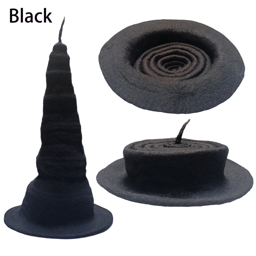 Black Wool Witch Hat Rainbow Wool Witch Hat Foldable Wool Etsy