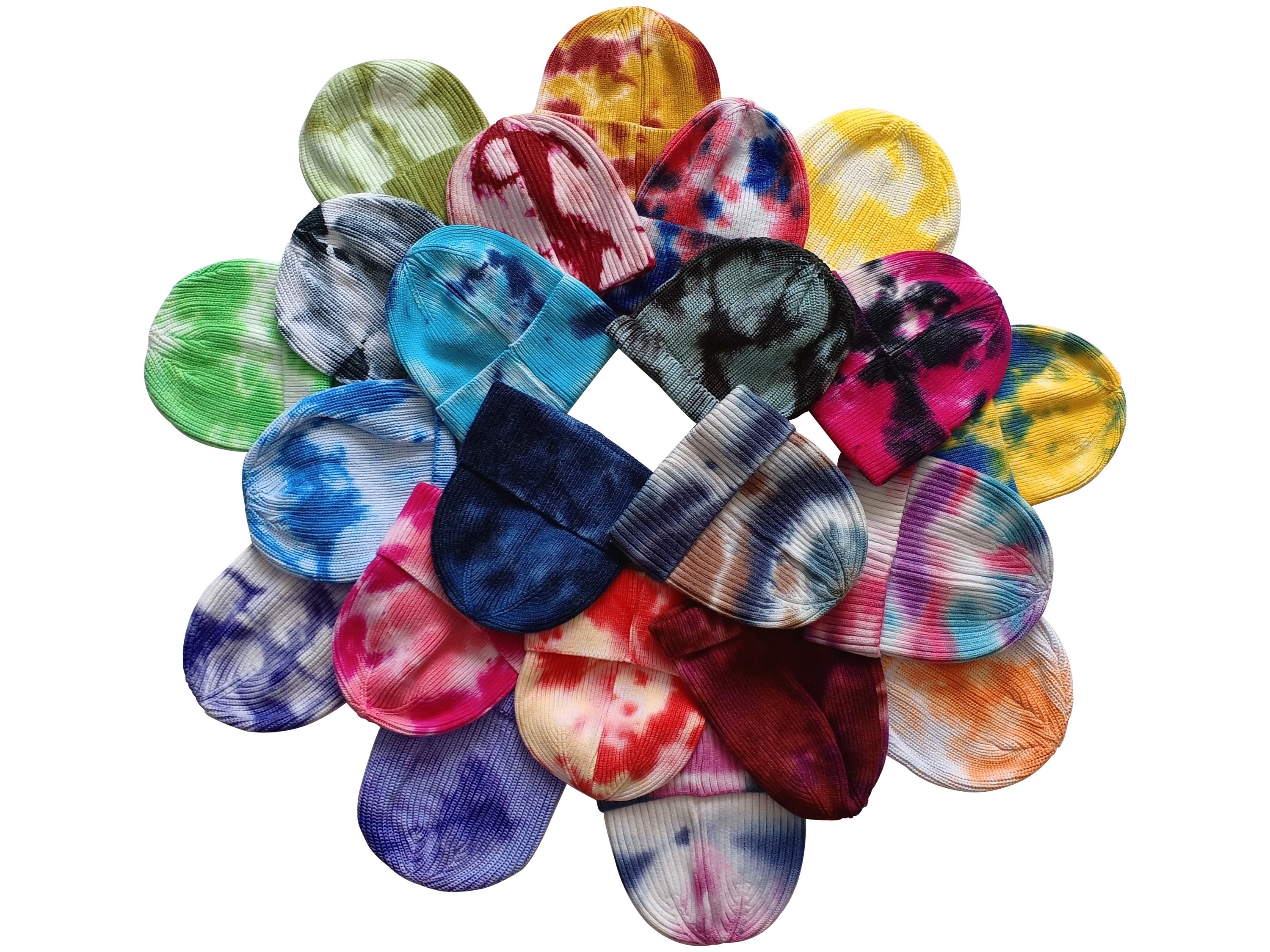 Tie Dye Knit Beanie Hand-dye Soft 