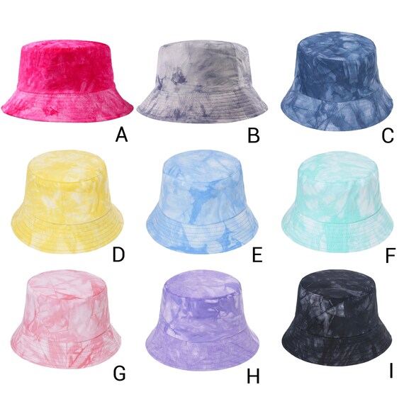 Tie Dye Bucket Hat Handmade Crumple 