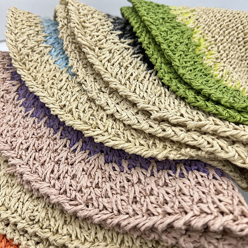 Straw Bucket Hat Handmade Straw Hat Woven Straw Hat Etsy