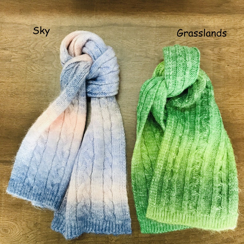 Tie Dye Scarf Knit Wrap Etsy