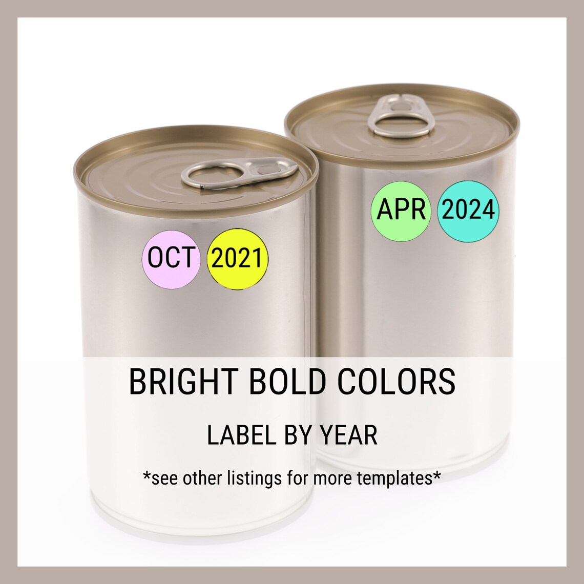 2024 Expiration Date Sticker Template Pantry Inventory Labels for Food