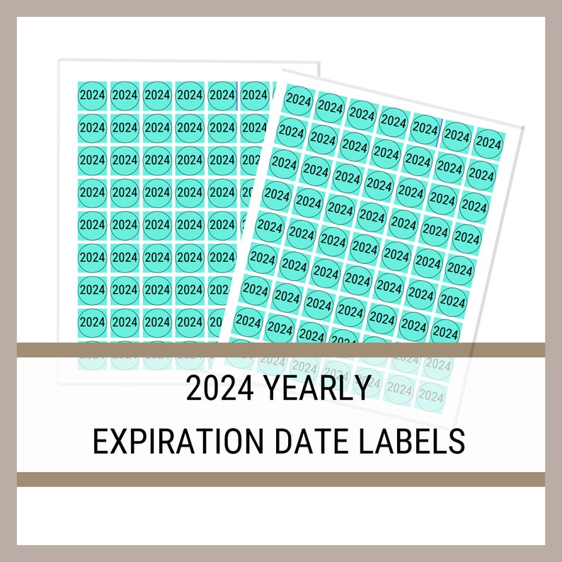 2024 Expiration Date Sticker Template Pantry Inventory Etsy