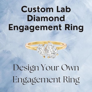 Custom Made Engagement Ring - lab diamonds, Handcrafted Unique Designs, Design Your Own Engagement Ring, make your dream Engagement ring