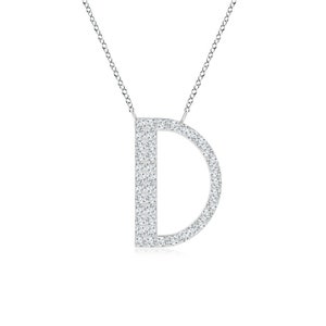 Collar con inicial D de moissanita / Oro macizo / Colgante delicado de moissanita auténtica / Regalo personalizado / Joyería personalizada