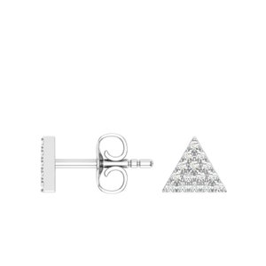 Moissanite Triangle Stud Earrings / Moissanite Earrings Everyday Earrings / Solid Gold Stud Earrings / Triangle Stud Wedding Earrings
