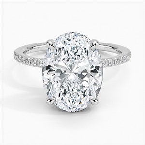 Oval Four Prong Viviana Moissanite Engagement / Proposal / Promise Ring Solid Gold
