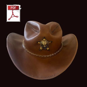 pdf pattern leather hat