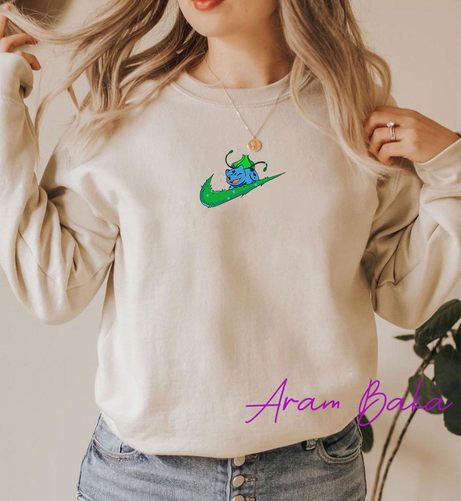 Pokemon Nike Sweatshirt Print Nike and Pokemon Inspired Etsy