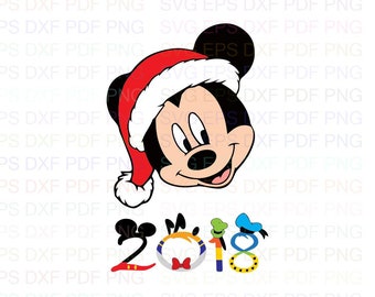 Download Mickey Santa Hat Svg Etsy