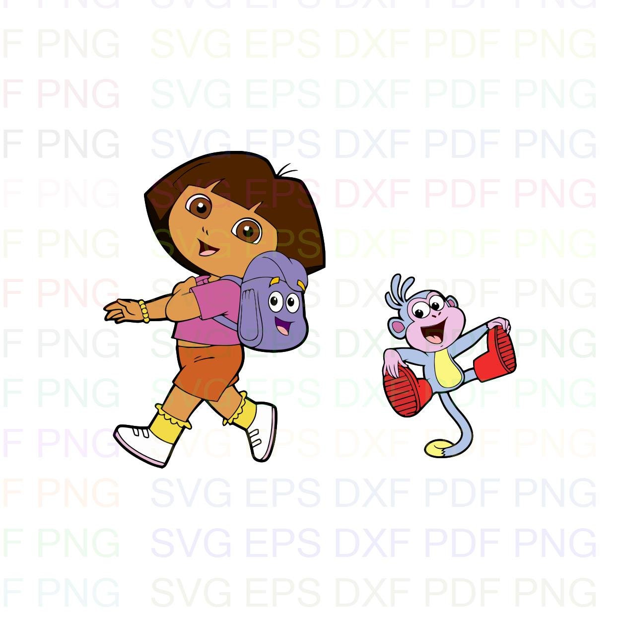 Dora And Boots Backpack Dora The Explorer Svg Dxf Eps Pdf Png Etsy