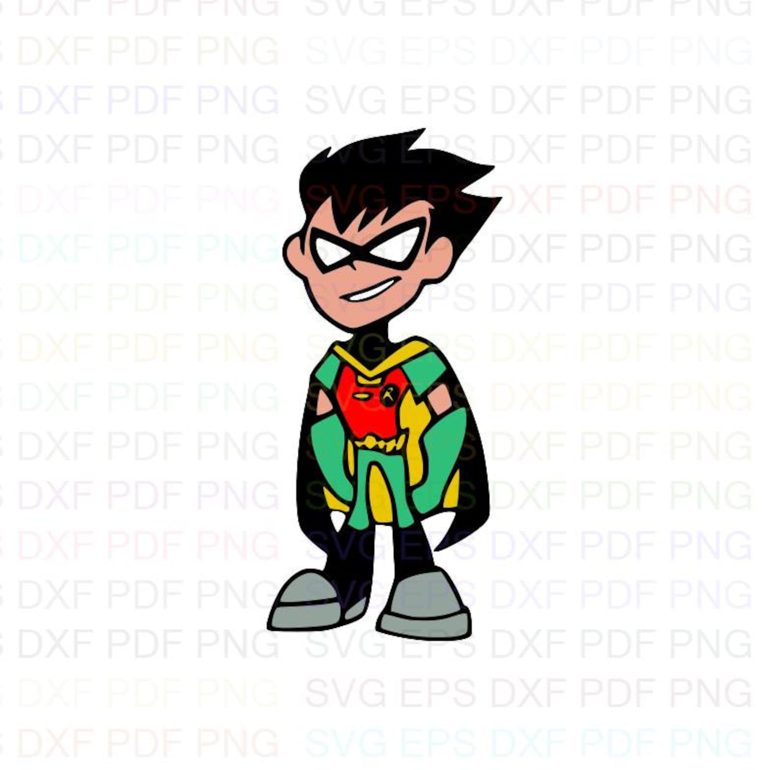 Robin Teen Titans Go Svg Dxf Eps Pdf Png Cricut Cutting | Etsy