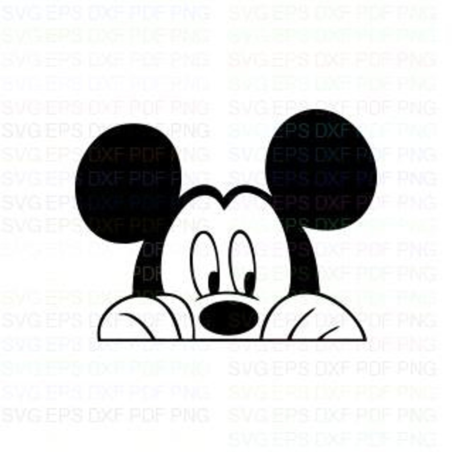 Mickey Peeking Mickey Mouse 2 Svg Dxf Eps Pdf Png Cricut | Etsy