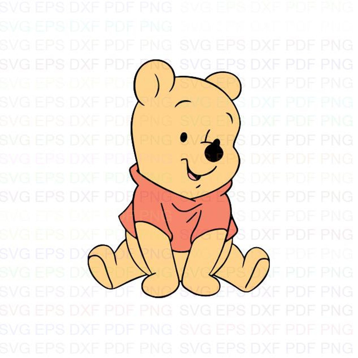 Download Baby Pooh 2 Winnie The Pooh Svg Dxf Eps Pdf Png Cricut | Etsy