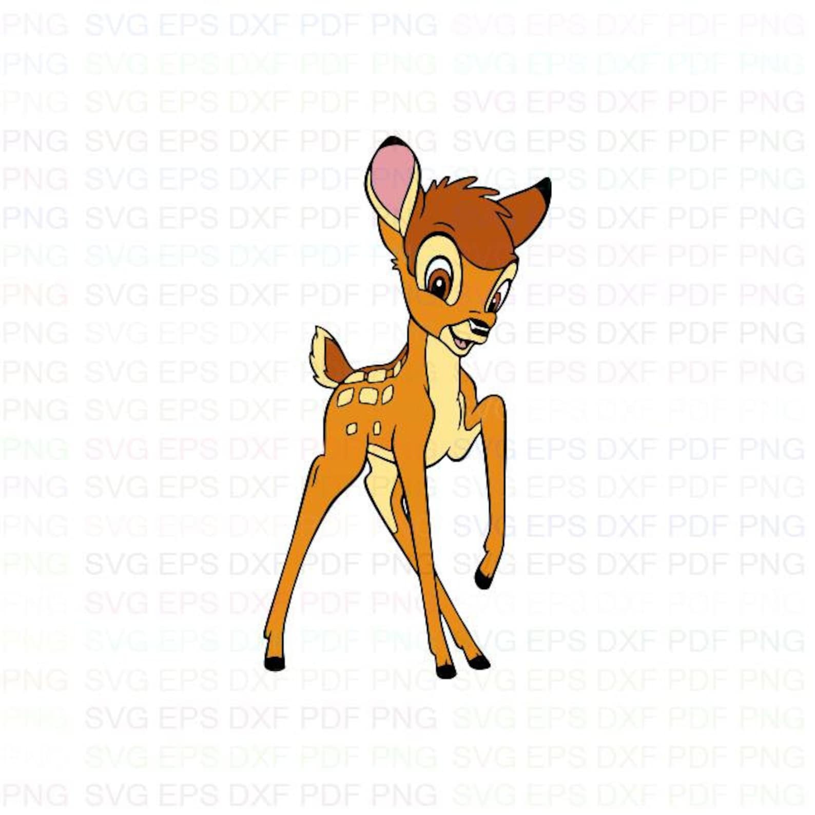 Bambi Svg Dxf Eps Pdf Png Cricut Cutting file Vector | Etsy