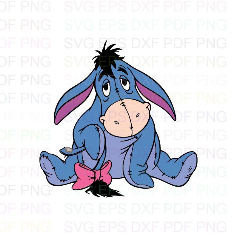 Eeyore Donkey Winnie The Pooh 4 Svg Dxf Eps Pdf Png Cricut | Etsy