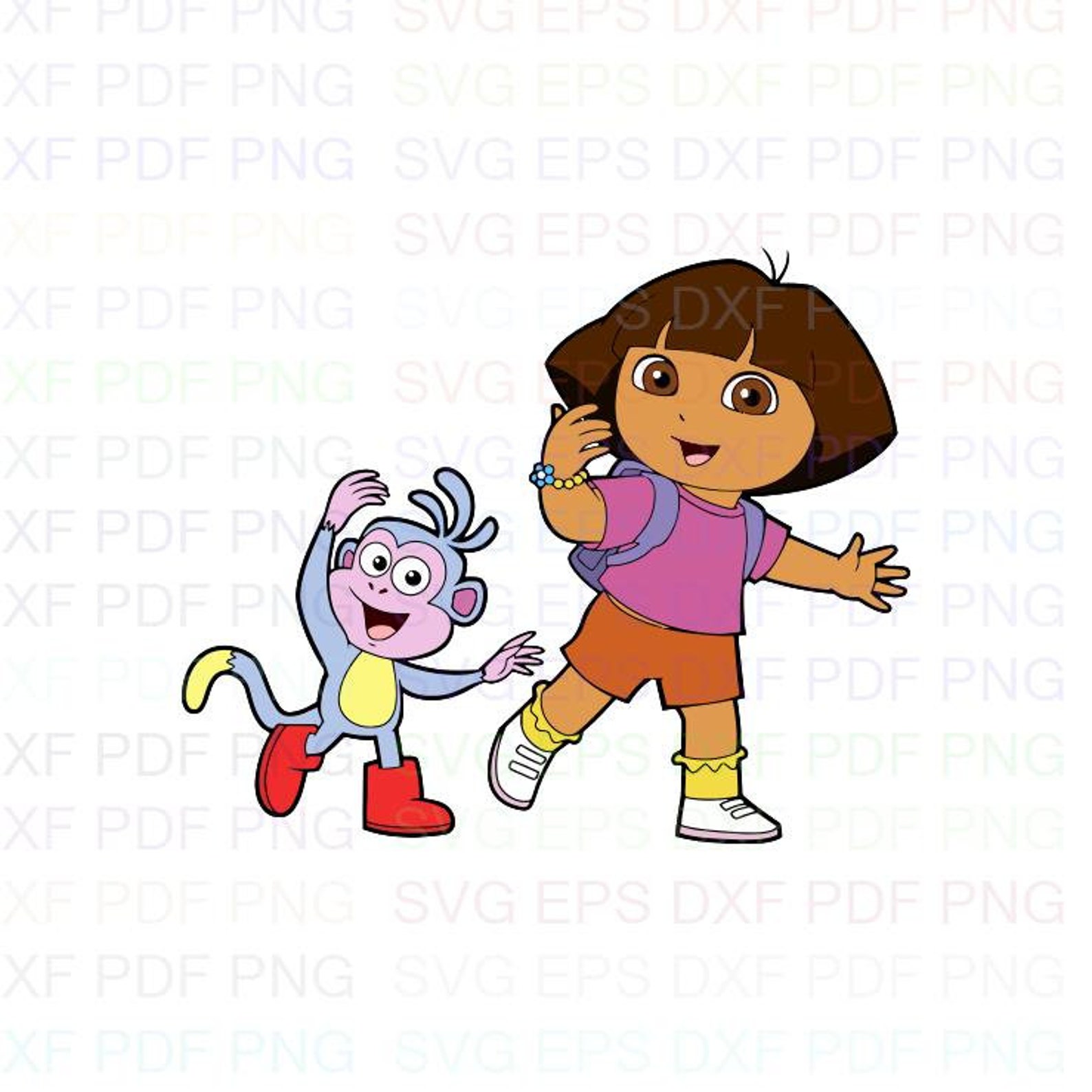 Dora And Boots Dora The Explorer Svg Dxf Eps Pdf Png Cricut Etsy