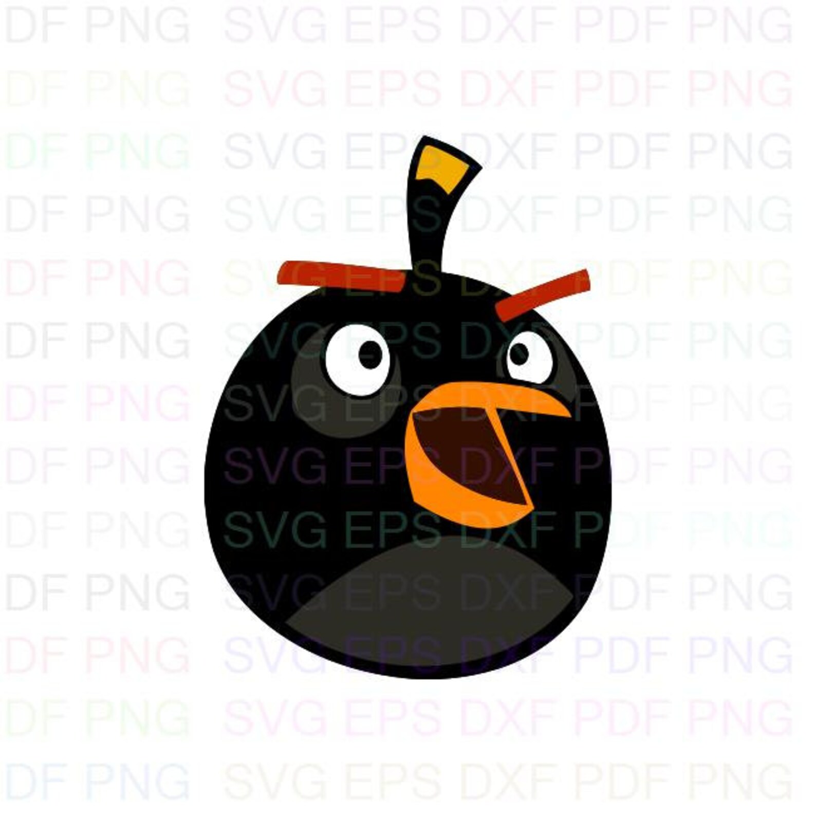 Bomb Face 3 Angry Birds Svg Dxf Eps Pdf Png Cricut Cutting | Etsy