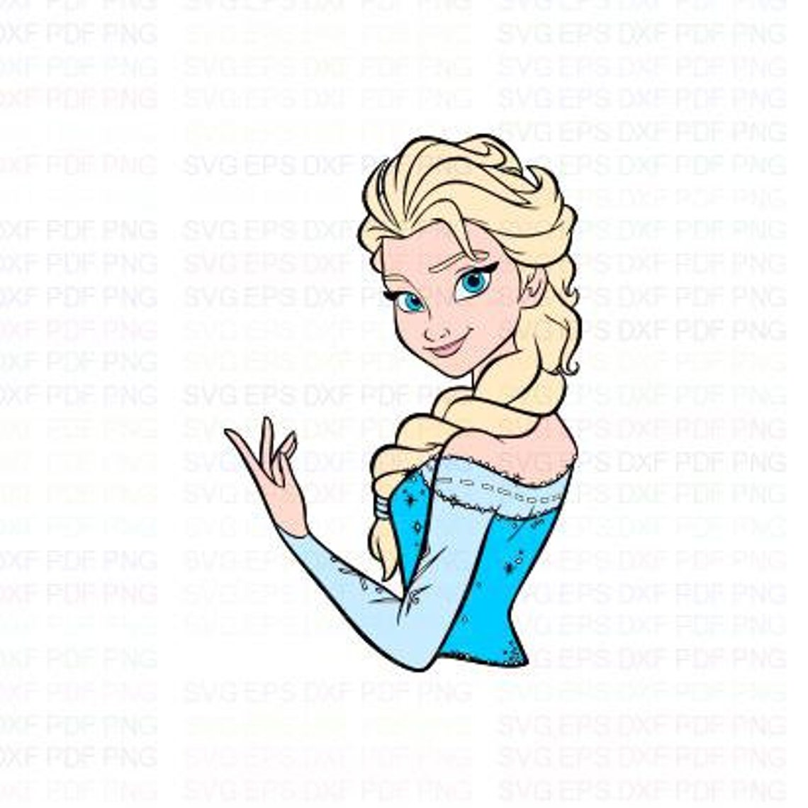 Elsa Frozen Svg Dxf Eps Pdf Png Cricut Cutting file Vector | Etsy