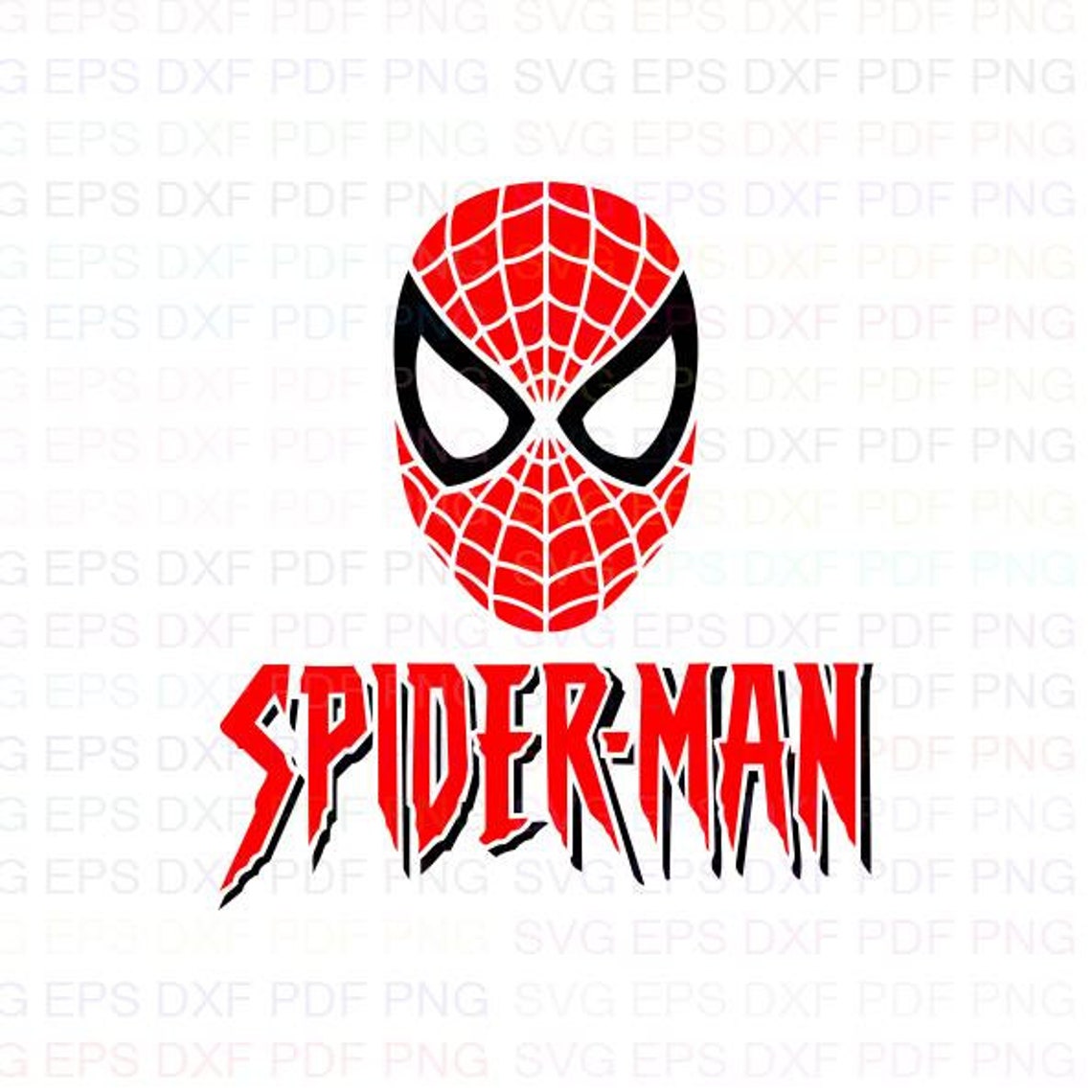 Spider Man Logo And Face Svg Dxf Eps Pdf Png Cricut Cutting | Etsy