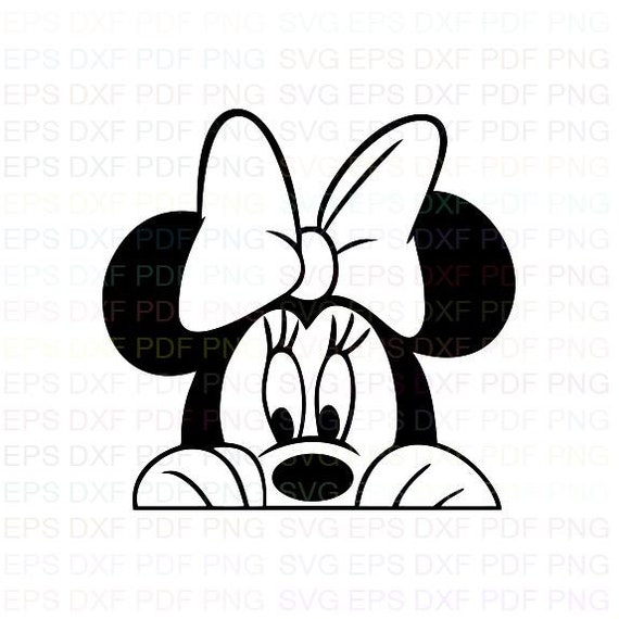 Minnie Peeking Mickey Mouse Svg Dxf Eps Pdf Png Cricut | Etsy