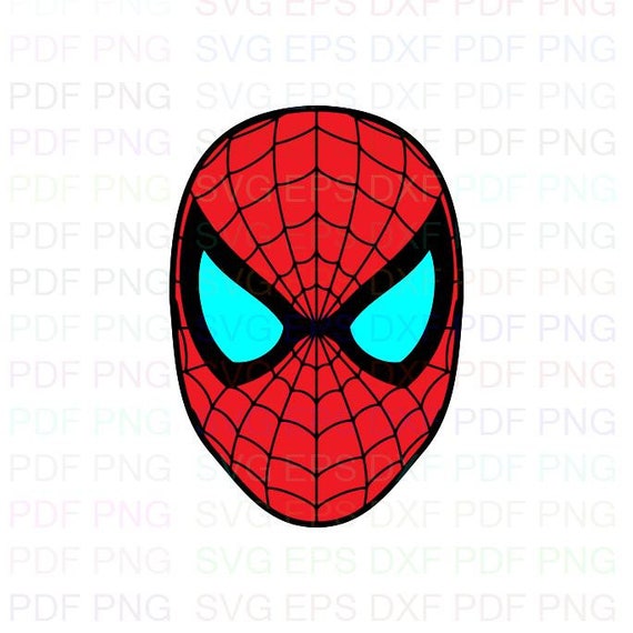 Spider Man Face Svg Dxf Eps Pdf Png Cricut Cutting file | Etsy