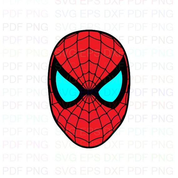 Spider Man Face Svg Dxf Eps Pdf Png Cricut Cutting file | Etsy