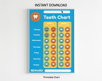 I Brushed My Teeth Chart | Kindergarten Chart | Children Teeth Routine | Kids Reward Chart | Brush Your Teeth Chart | Toddler Tooth Chart