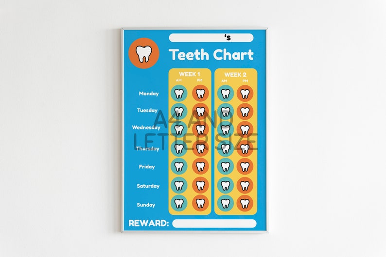 I Brushed My Teeth Chart Kindergarten Chart Children Teeth Routine Kids Reward Chart Brush Your Teeth Chart Toddler Tooth Chart image 2