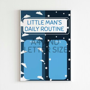 Daily Routine Chart Little Man Printable Routine Chart | Etsy