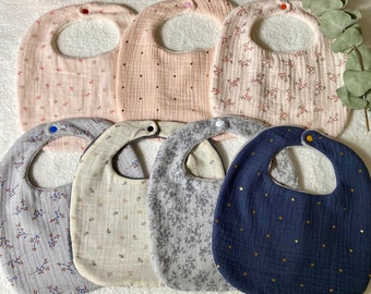gauze bib drool bib teether lovey bib lovey burp cloth rust snap bib double gauze bandana bib