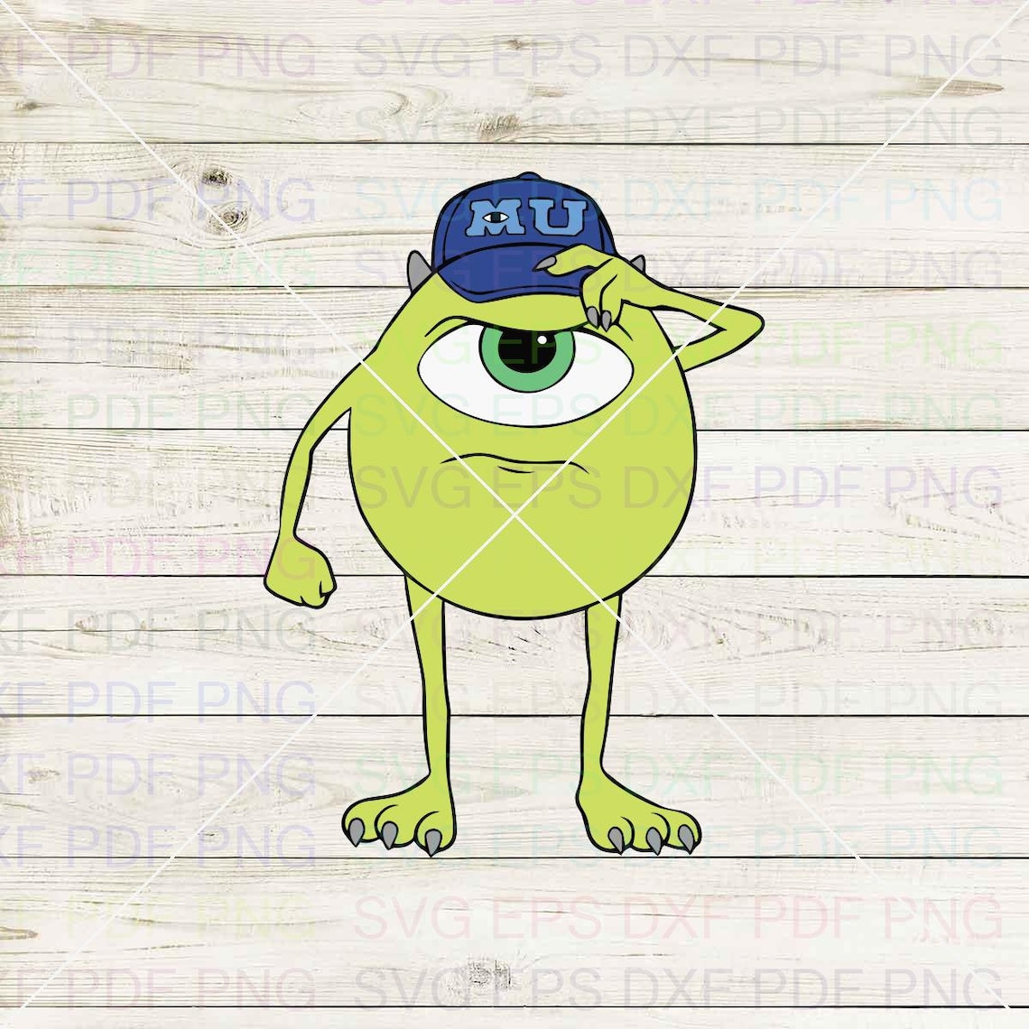 Mike Wazowski Monsters Inc 003 Svg Dxf Eps Pdf Png Cricut Etsy