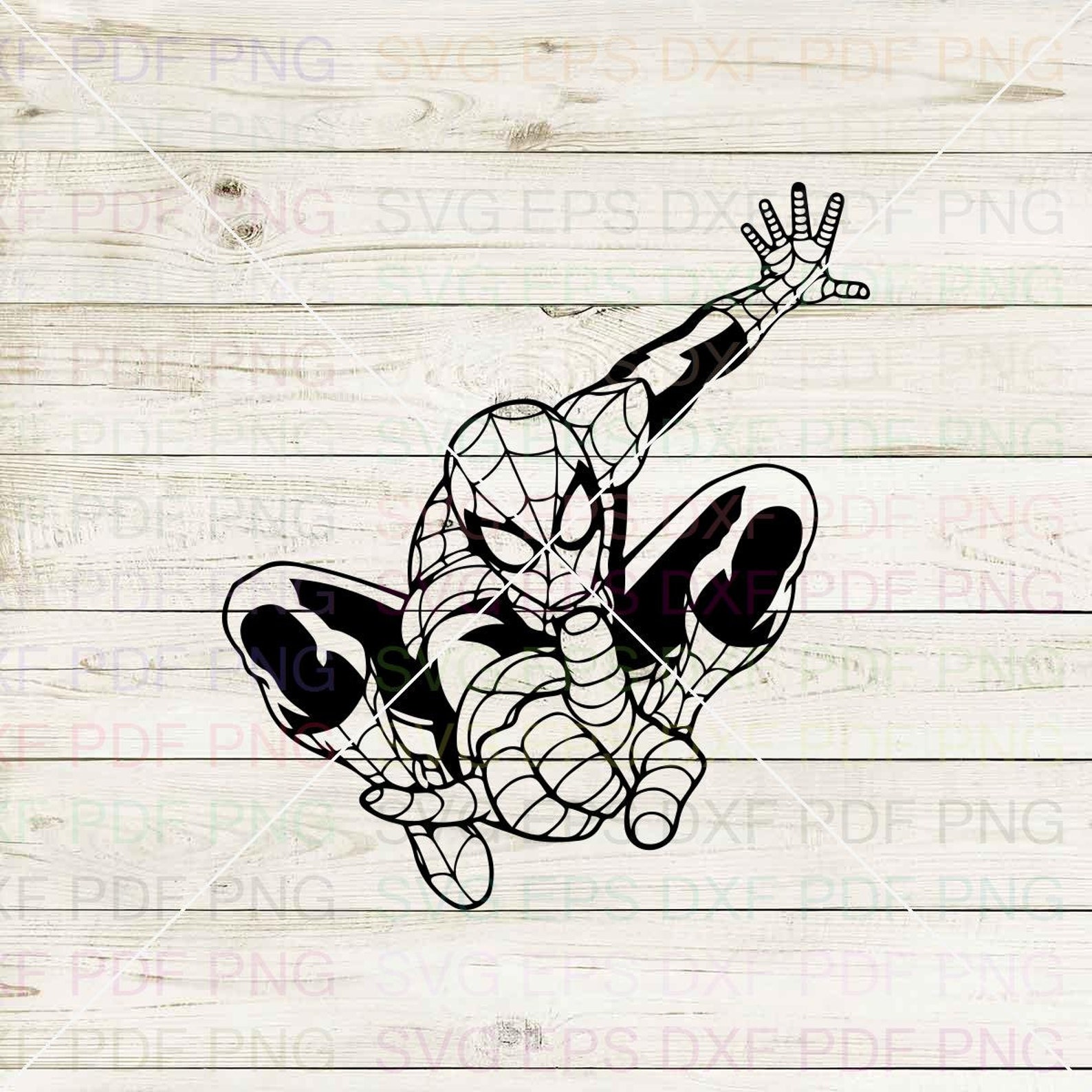 Spider Man Silhouette 009 Svg Dxf Eps Pdf Png Cricut Cutting Etsy