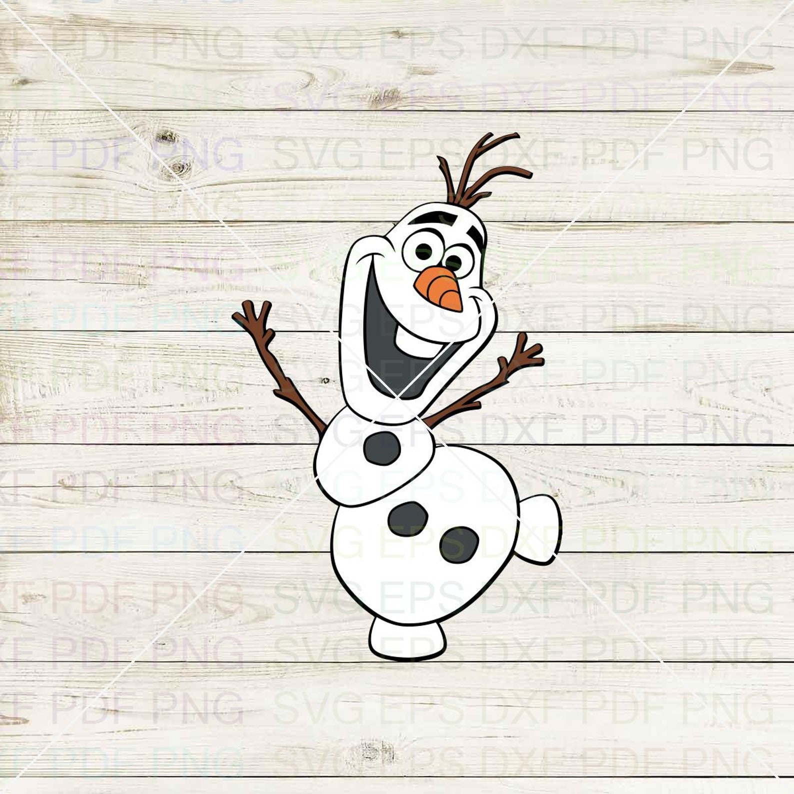 Olaf Frozen 009 Svg Dxf Eps Pdf Png Cricut Cutting file | Etsy