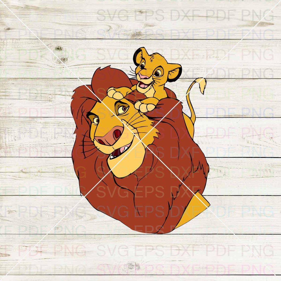 Mufasa And Simba The Lion King 007 Svg Dxf Eps Pdf Png | Etsy
