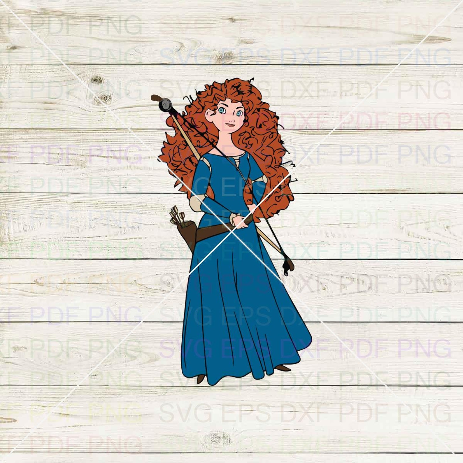 Merida Brave 002 Svg Dxf Eps Pdf Png Cricut Cutting file | Etsy