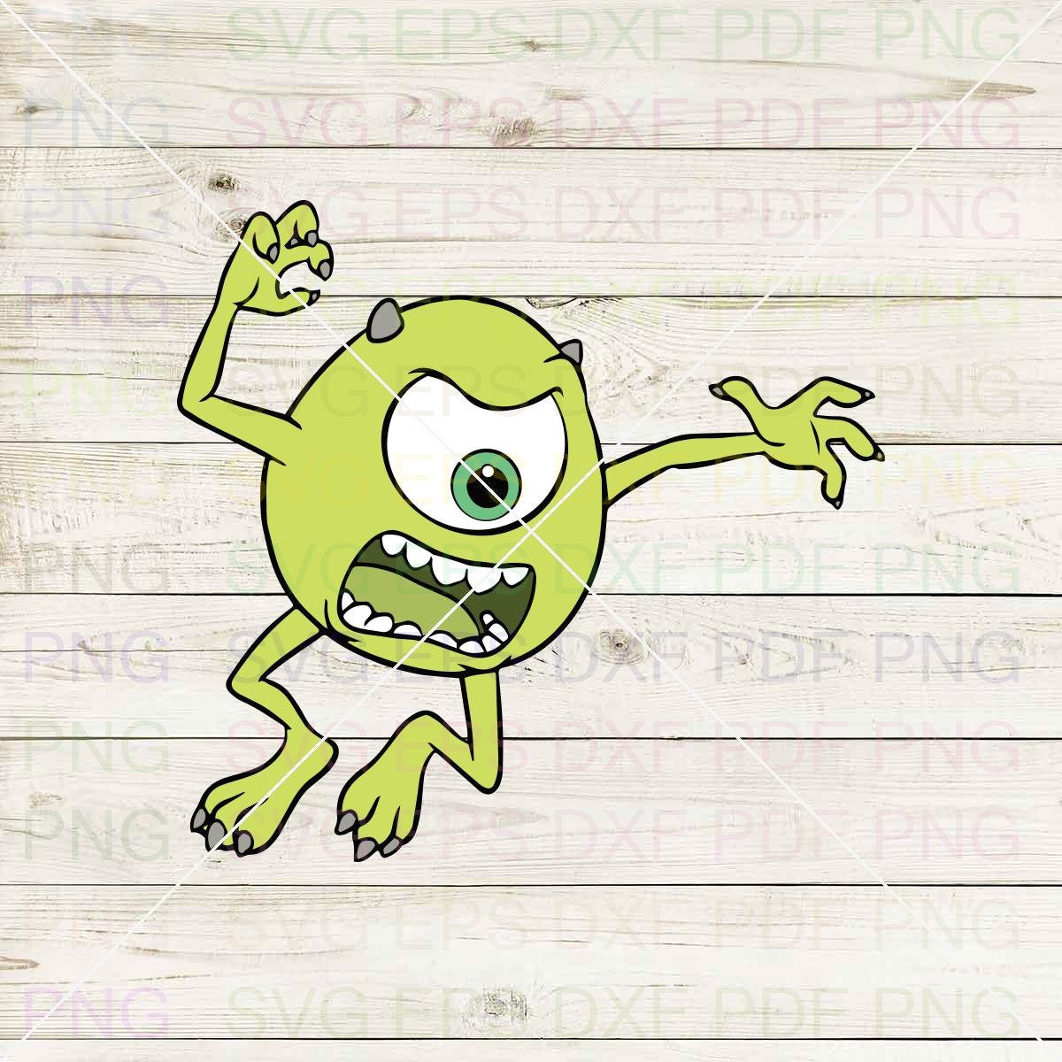Mike Wazowski Monsters Inc 002 Svg Dxf Eps Pdf Png Cricut Etsy