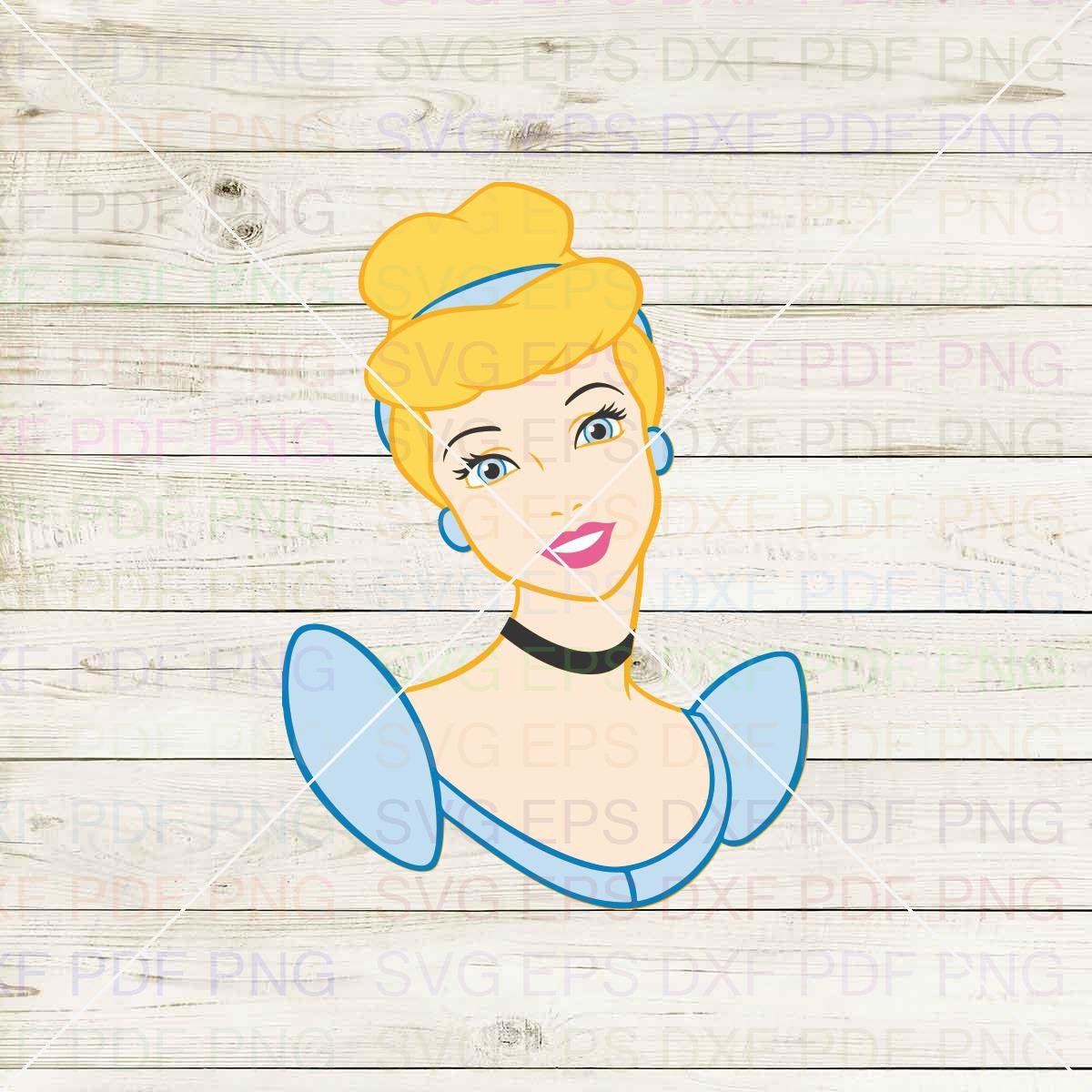 Princess Cinderella 014 Svg Dxf Eps Pdf Png Cricut Cutting | Etsy