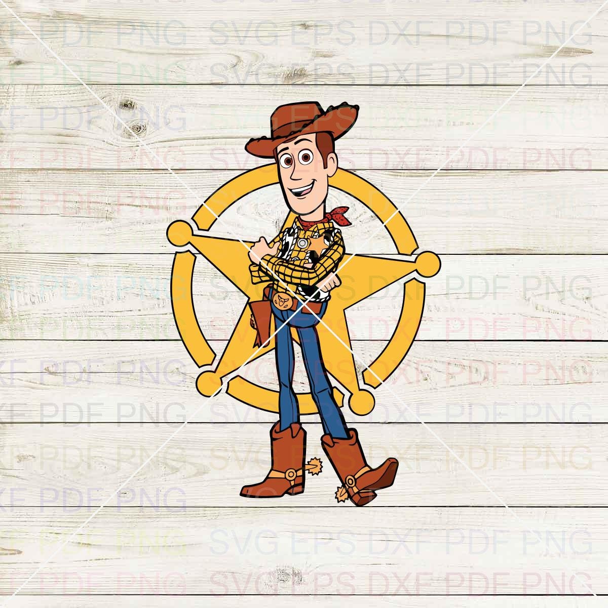 Woody Toy Story 001 Svg Dxf Eps Pdf Png Cricut | Etsy