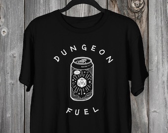 D&D Dungeon Fuel Jersey Short Sleeve Graphic Tee | Dungeons and Dragons Graphic Print Tshirt | Perfect Gift for DnD Fans | Unisex T-shirt