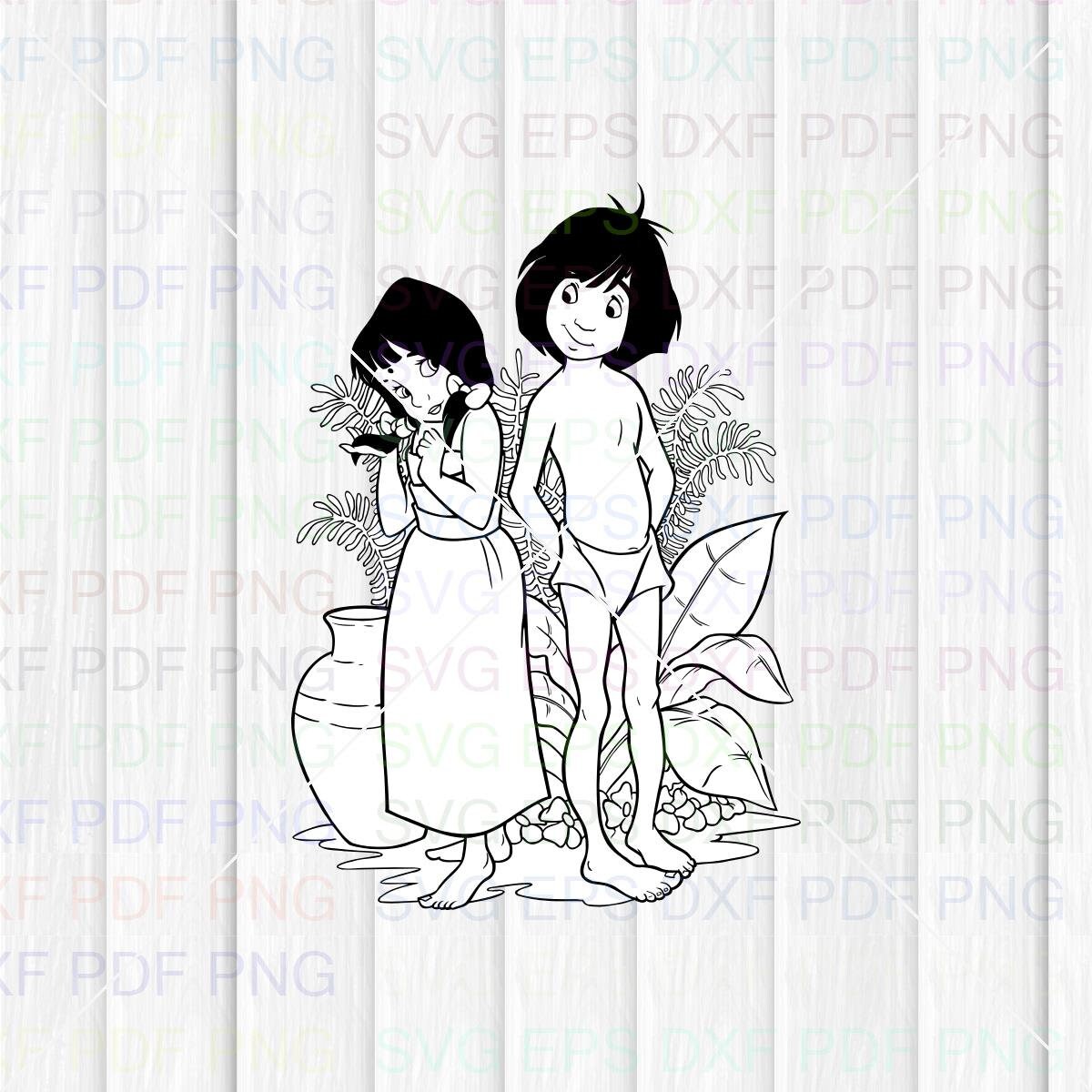 Mowgli and Shanti Jungle Book 032 Svg Dxf Eps Pdf Png Cricut - Etsy Finland