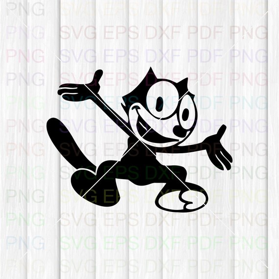 Felix The Cat 006 Svg Dxf Eps Pdf Png Cricut Cutting file | Etsy